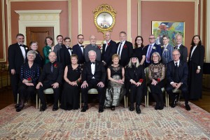 group photo of award winners, nominators and Governor-General David Johnston