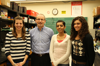 photo of the four people on the team who studied the synthesis and breakdown of mitochondria in muscle as it adapts to exercise