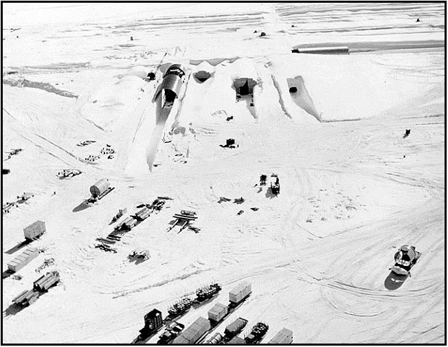 photo of The northeast portal to Camp Century during construction in 1959