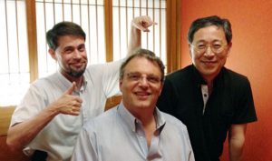 photo of William Beaudot, Laurence Harris and Kenzo Sakurai