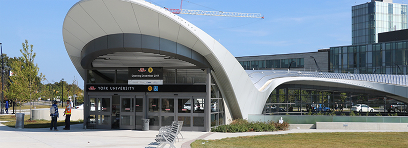 photo of the entrance to the new subway station at York University