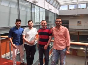 Photo of the winners with Professor Manos Papagelis