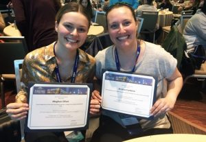 photo of Meghan Oliver and Kristina Cordeiro with their awards