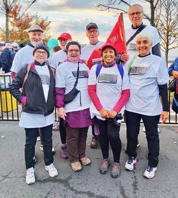 photo of the YURA Scotiabank team dressed for running a marathon
