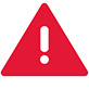 icon of a triangle encompassing an exclamation mark