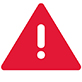 icon of a triangle encompassing an exclamation mark