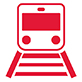 icon of a transit train on rails